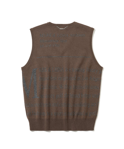 M GN SKULL LINE KNIT VEST LR3IV03M