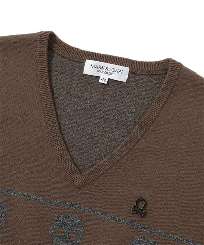 M GN SKULL LINE KNIT VEST LR3IV03M