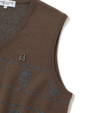 M GN SKULL LINE KNIT VEST LR3IV03M