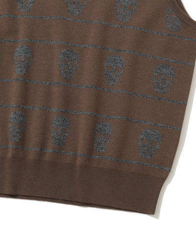 M GN SKULL LINE KNIT VEST LR3IV03M