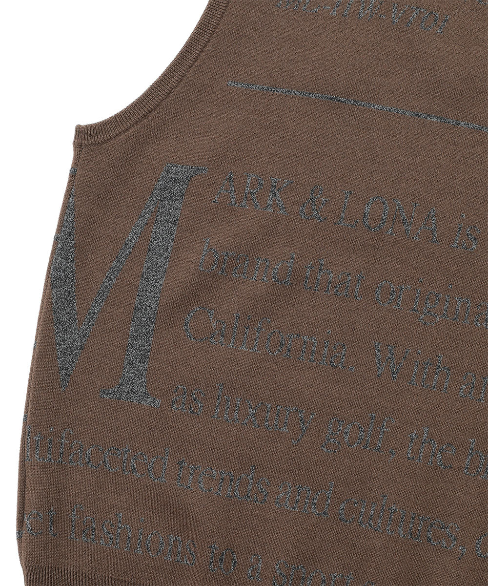 M GN SKULL LINE KNIT VEST LR3IV03M