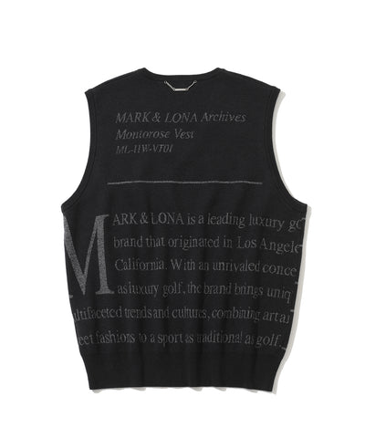 M GN SKULL LINE KNIT VEST LR3IV03M