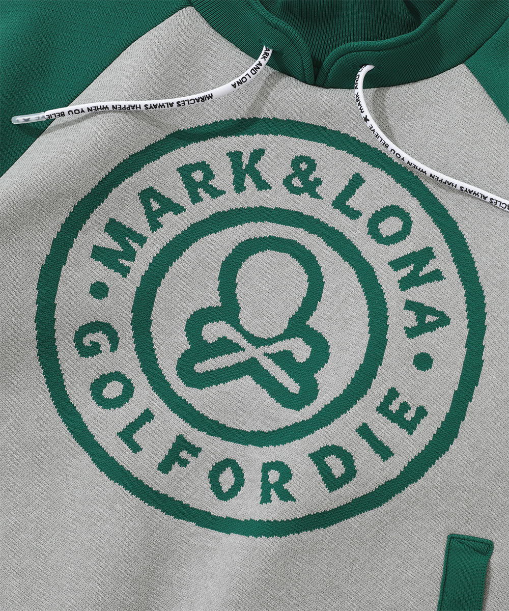 M GN BIG CIRCLE LOGO POINT KNIT HOODIE LR3IB04M