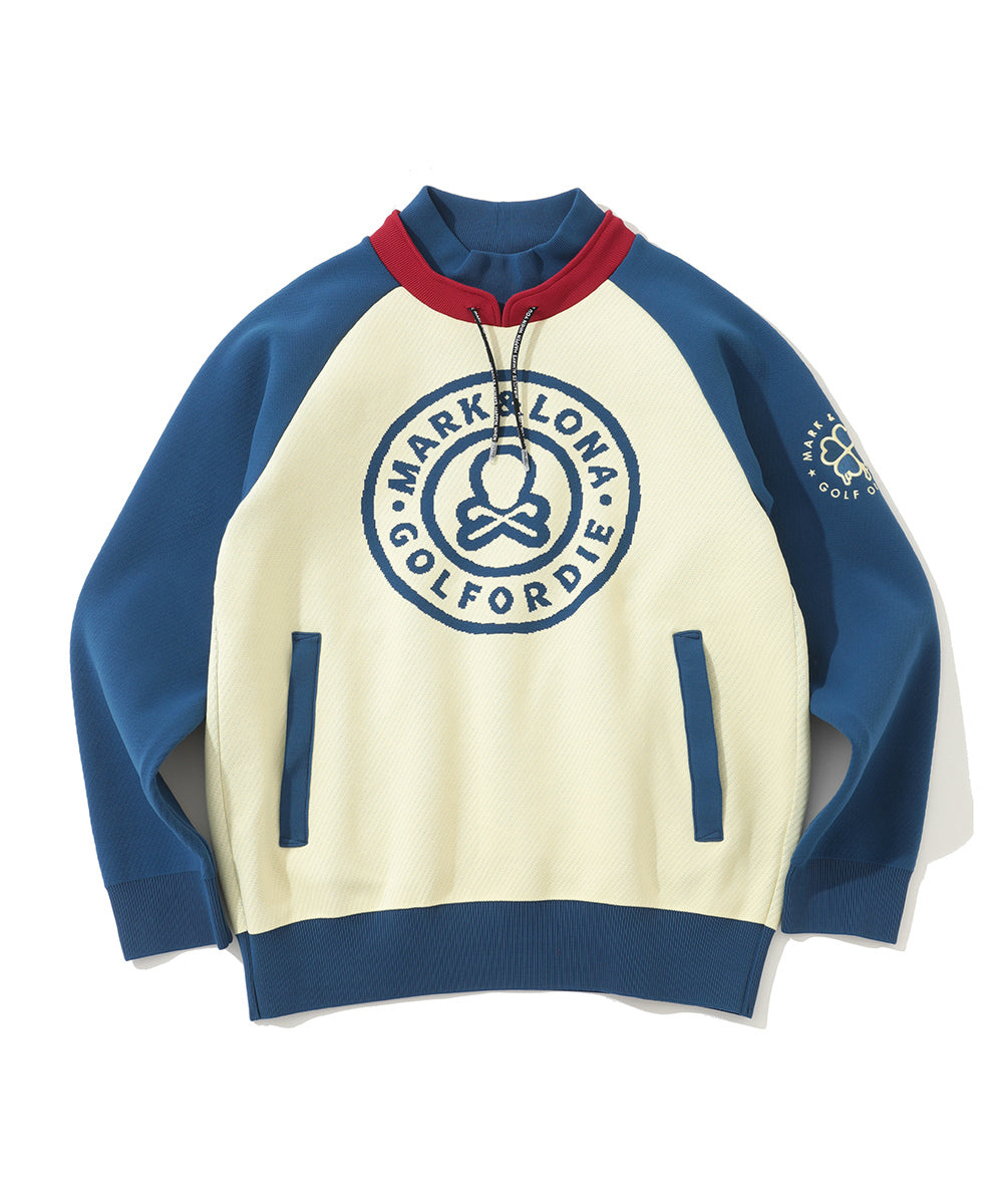 M GN BIG CIRCLE LOGO POINT KNIT HOODIE LR3IB04M