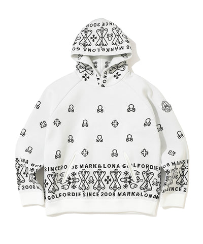 M GN PAISLEY SKULL KNIT HOODIE LR3IB05M