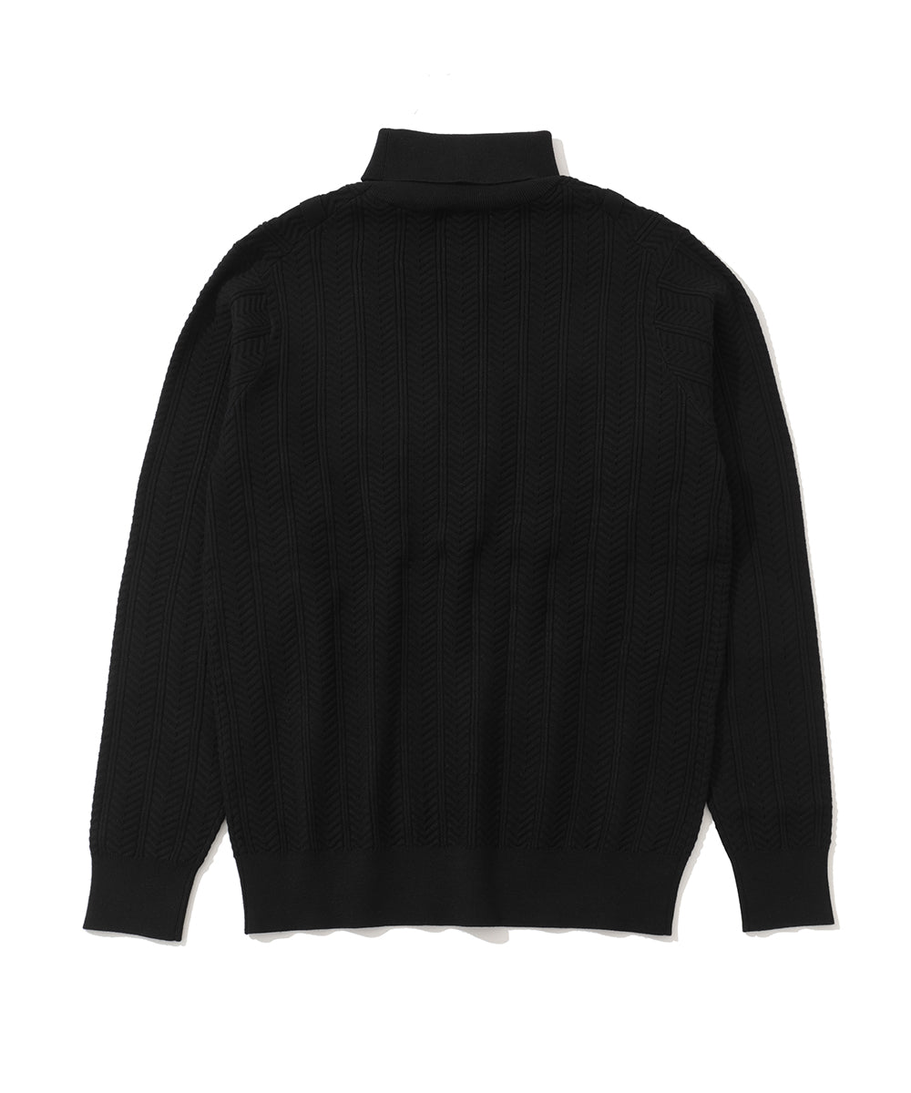 M GN STONE V-LINE KNIT HIGHNECK LR4IB06M