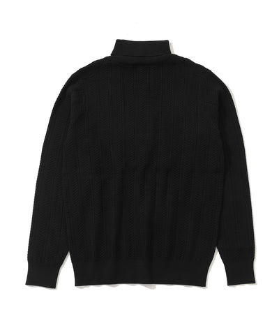 M GN STONE V-LINE KNIT HIGHNECK LR4IB06M