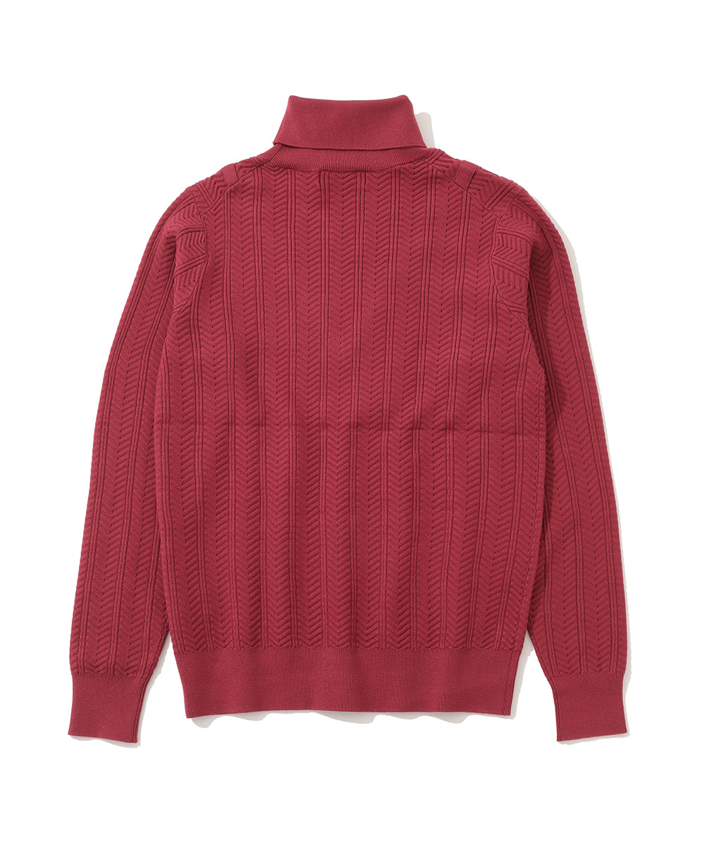 M GN STONE V-LINE KNIT HIGHNECK LR4IB06M