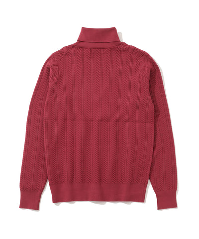 M GN STONE V-LINE KNIT HIGHNECK LR4IB06M