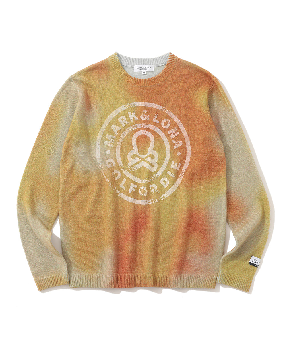 M GN TIE-DYE CASHMERE CREW KNIT LR4IB08M