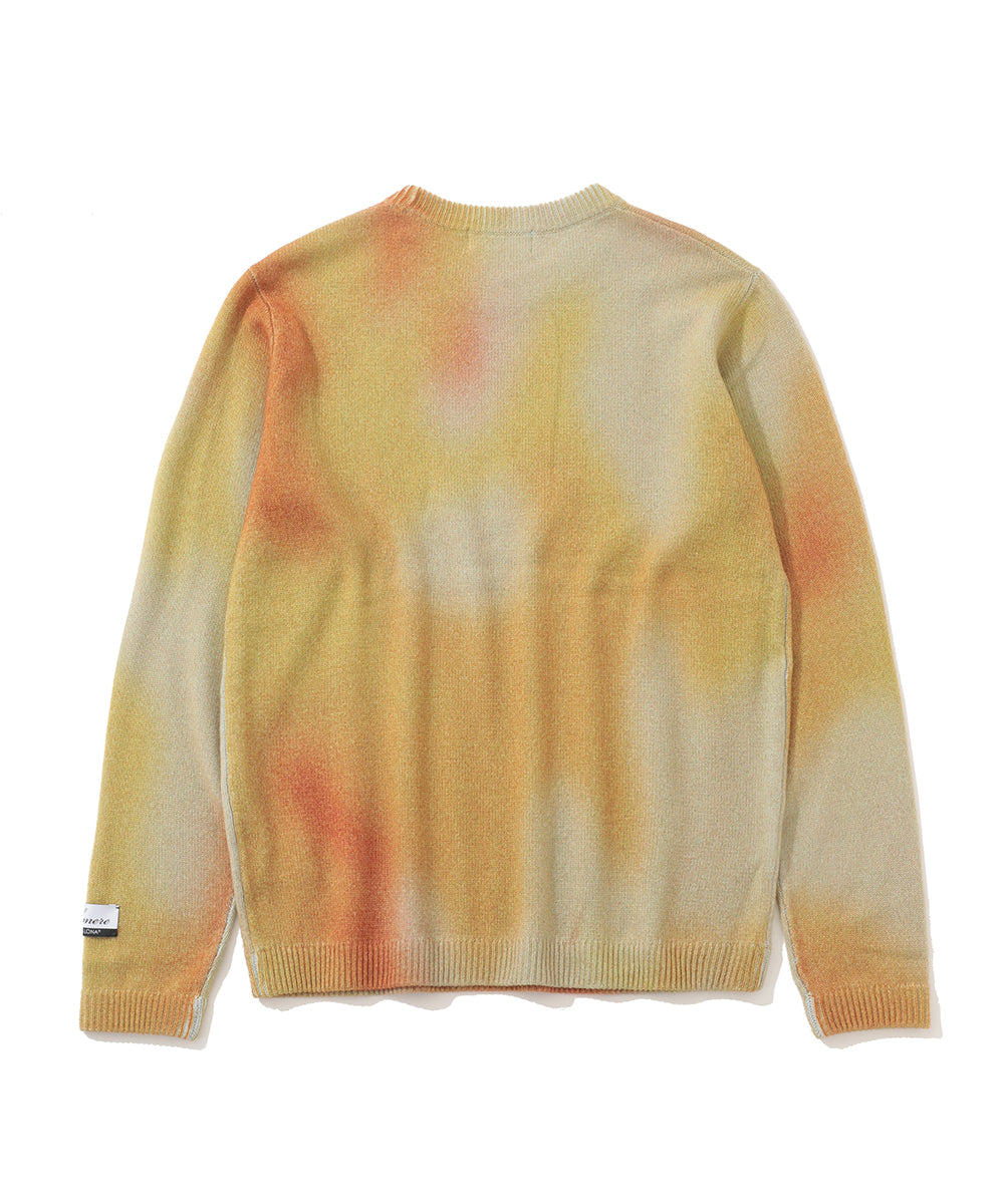 M GN TIE-DYE CASHMERE CREW KNIT LR4IB08M
