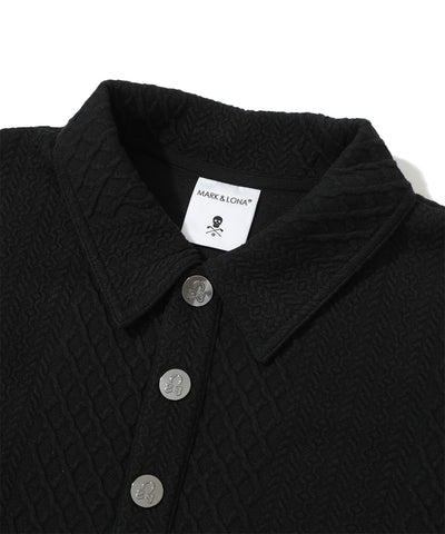 M GN CABLE PATTERN JERSEY LS POLO LR4IC10M