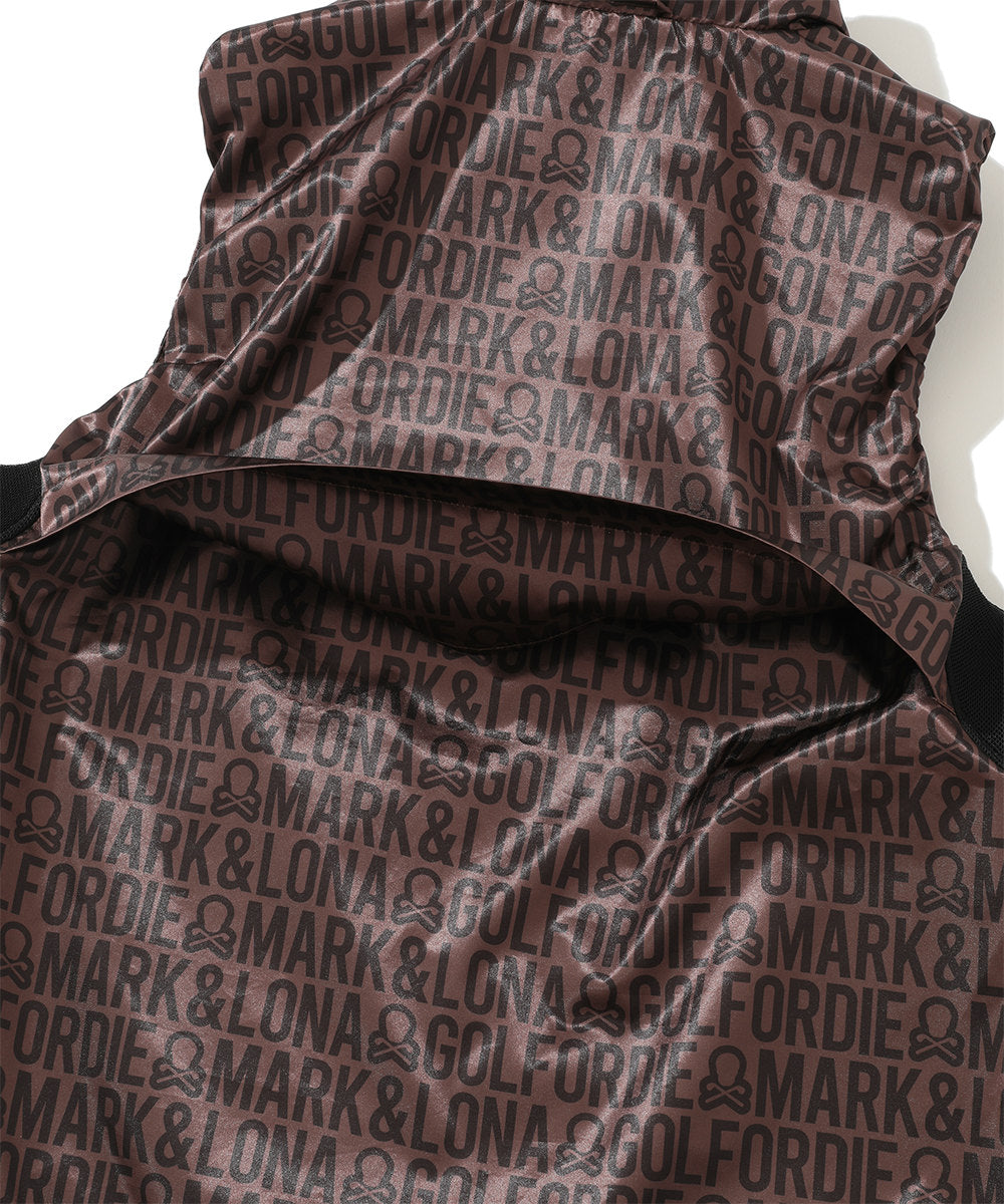 M GN LOGO PATTERN ZIP-UP VEST LR3IV01M