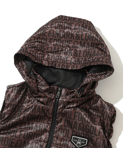 M GN LOGO PATTERN ZIP-UP VEST LR3IV01M