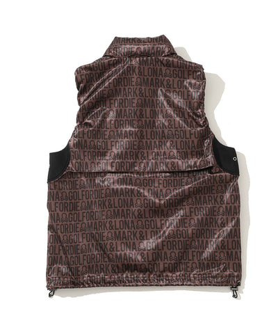 M GN LOGO PATTERN ZIP-UP VEST LR3IV01M