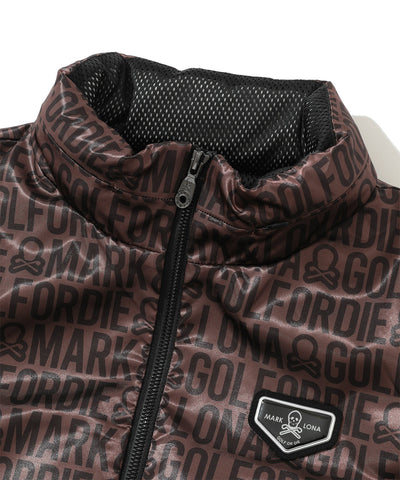 M GN LOGO PATTERN ZIP-UP VEST LR3IV01M