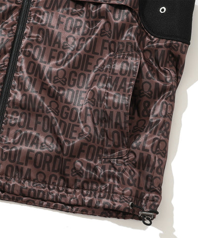 M GN LOGO PATTERN ZIP-UP VEST LR3IV01M