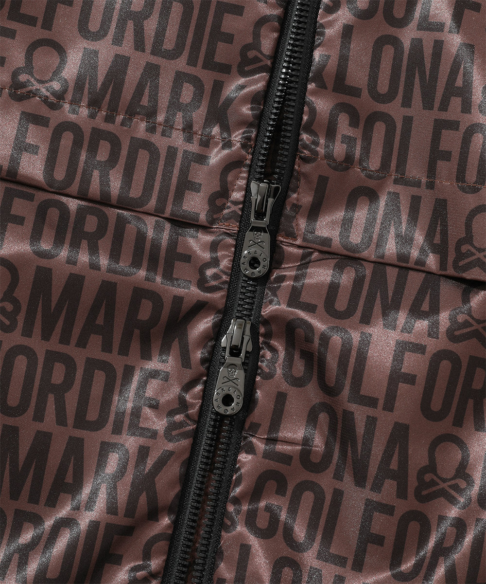 M GN LOGO PATTERN ZIP-UP VEST LR3IV01M
