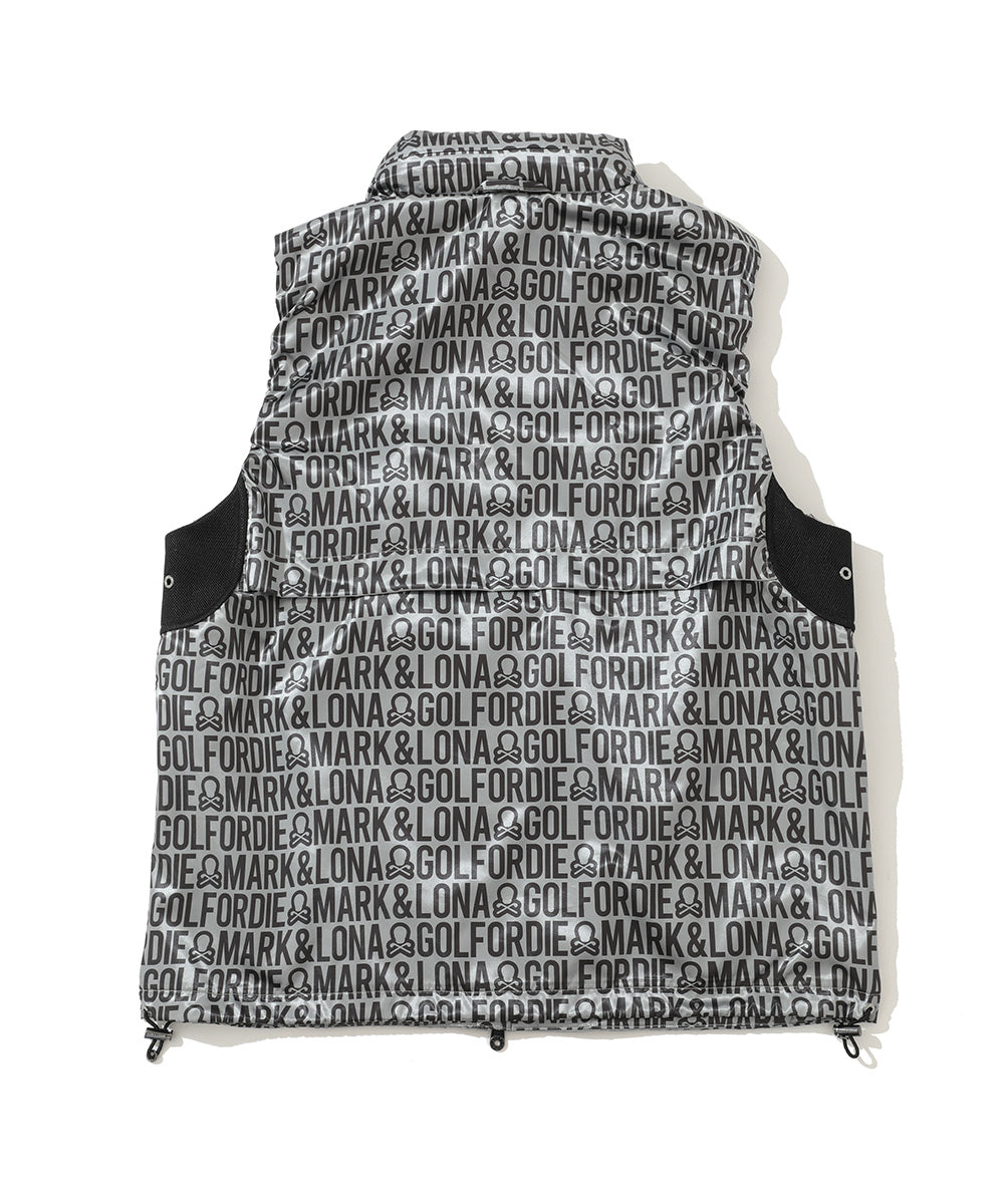 M GN LOGO PATTERN ZIP-UP VEST LR3IV01M
