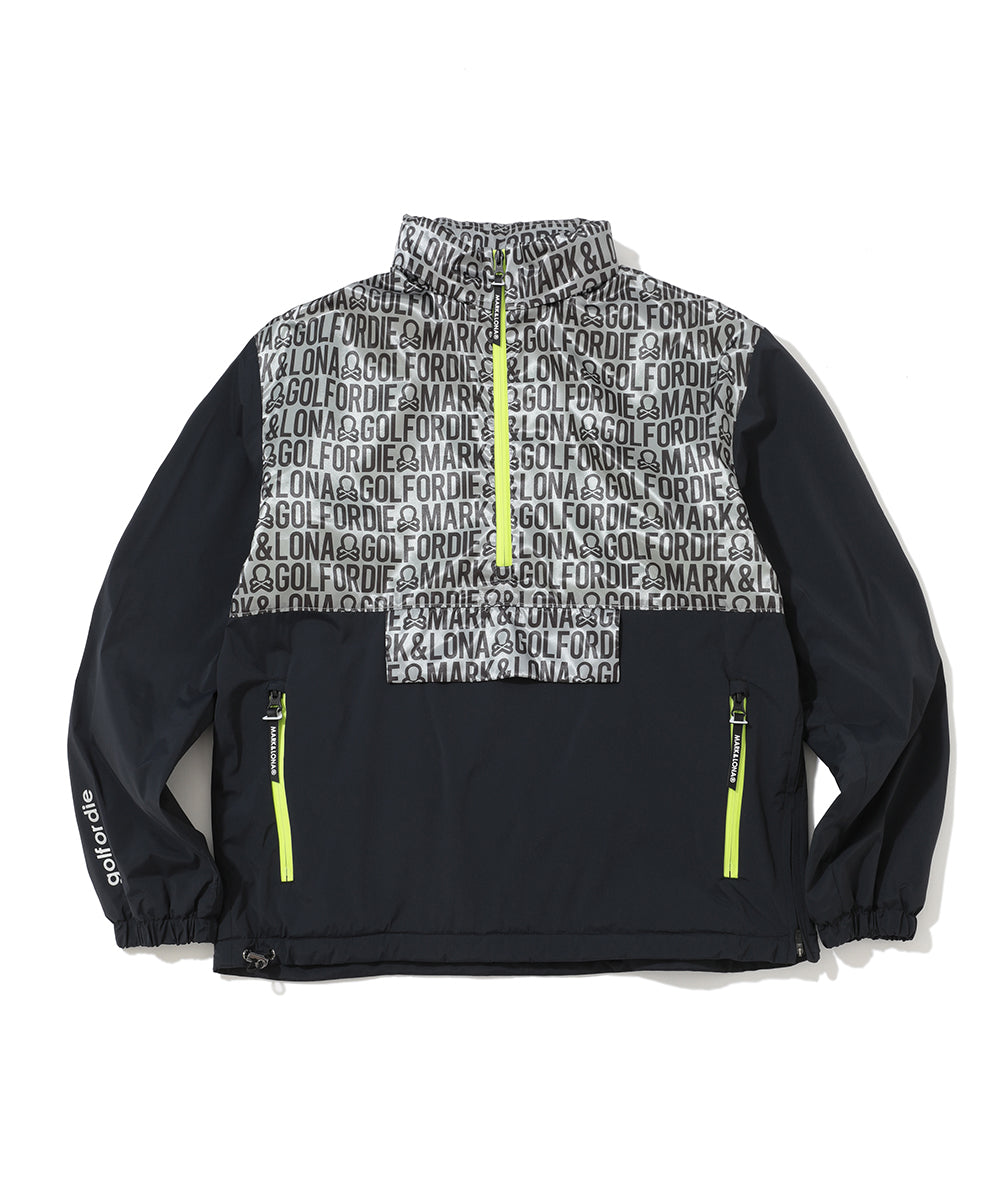 M GN LOGO PATTERN LS HALF-ZIP ANORAK LR4IC07M