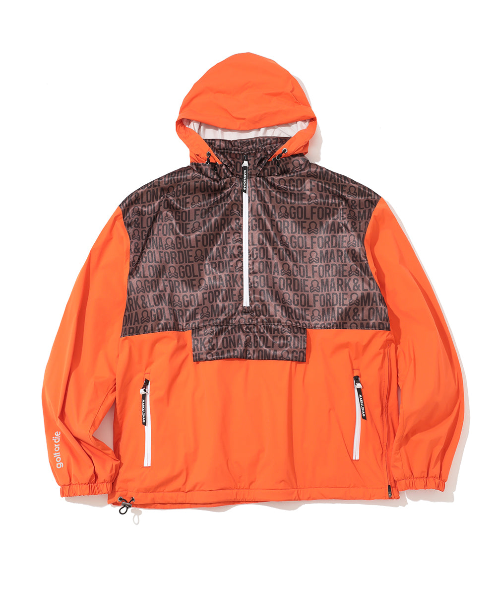 M GN LOGO PATTERN LS HALF-ZIP ANORAK LR4IC07M