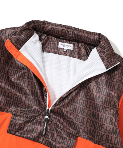 M GN LOGO PATTERN LS HALF-ZIP ANORAK LR4IC07M