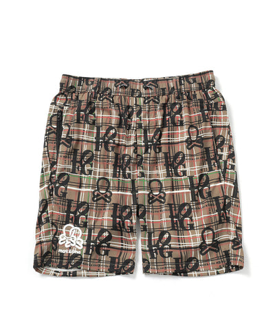 M GN CHECK PATTERN SHORTS LR3IF02M