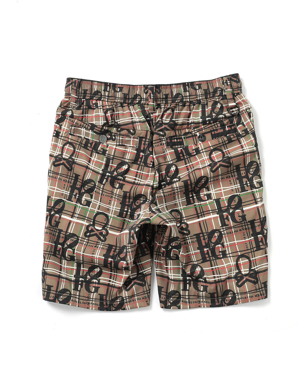 M GN CHECK PATTERN SHORTS LR3IF02M