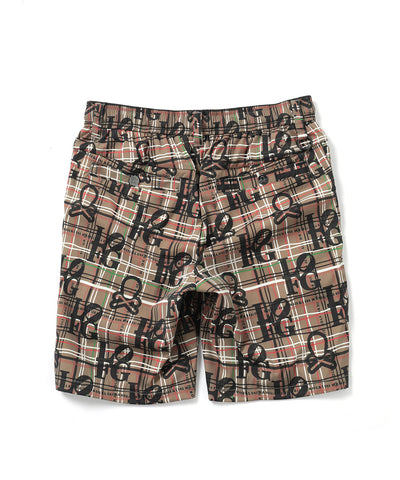 M GN CHECK PATTERN SHORTS LR3IF02M