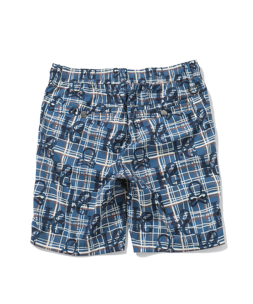 M GN CHECK PATTERN SHORTS LR3IF02M