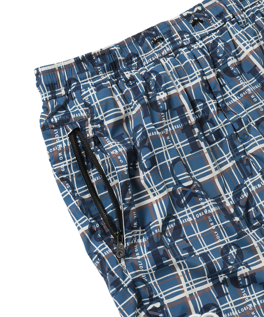 M GN CHECK PATTERN SHORTS LR3IF02M