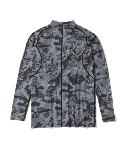 M GN CAMO PATTERN MOCK-NECK LS T-SHIRTS LR3IU02M