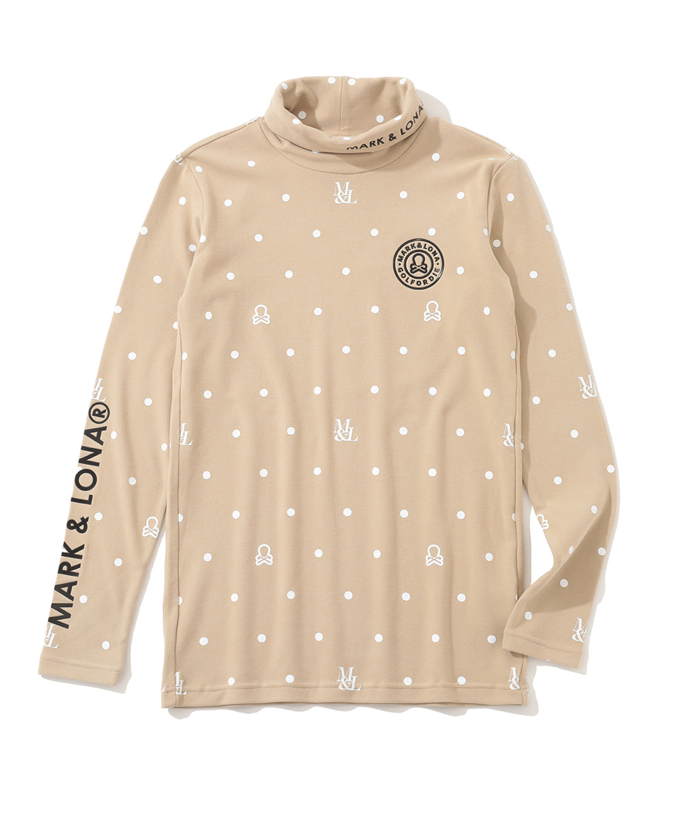 M GN DOT PATTERN MOCK-NECK LS T-SHIRTS LR3IU04M