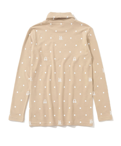 M GN DOT PATTERN MOCK-NECK LS T-SHIRTS LR3IU04M