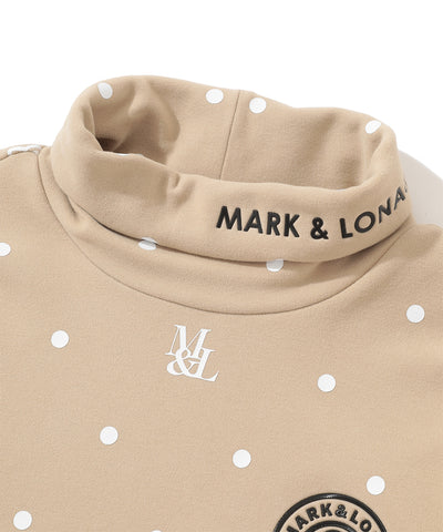 M GN DOT PATTERN MOCK-NECK LS T-SHIRTS LR3IU04M