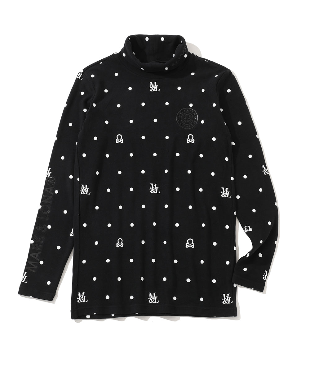 M GN DOT PATTERN MOCK-NECK LS T-SHIRTS LR3IU04M