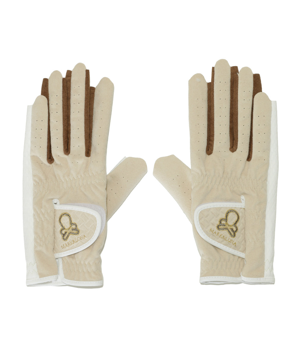 U GN COLOR BLOCK SUEDE 2-HANDED GLOVE LQ3YG02U