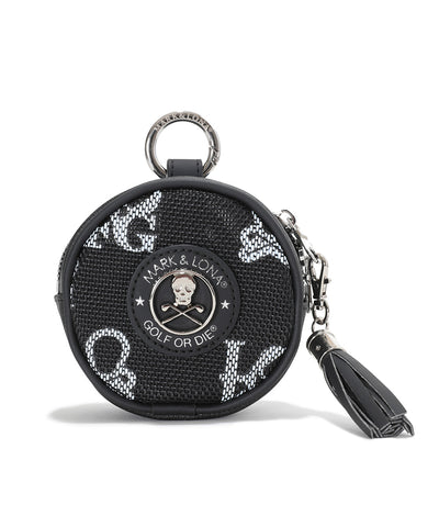 U GN GOLF X SKULL PATTERN SYNTHETIC LEATHER BALL POUCH LR2ZO34U