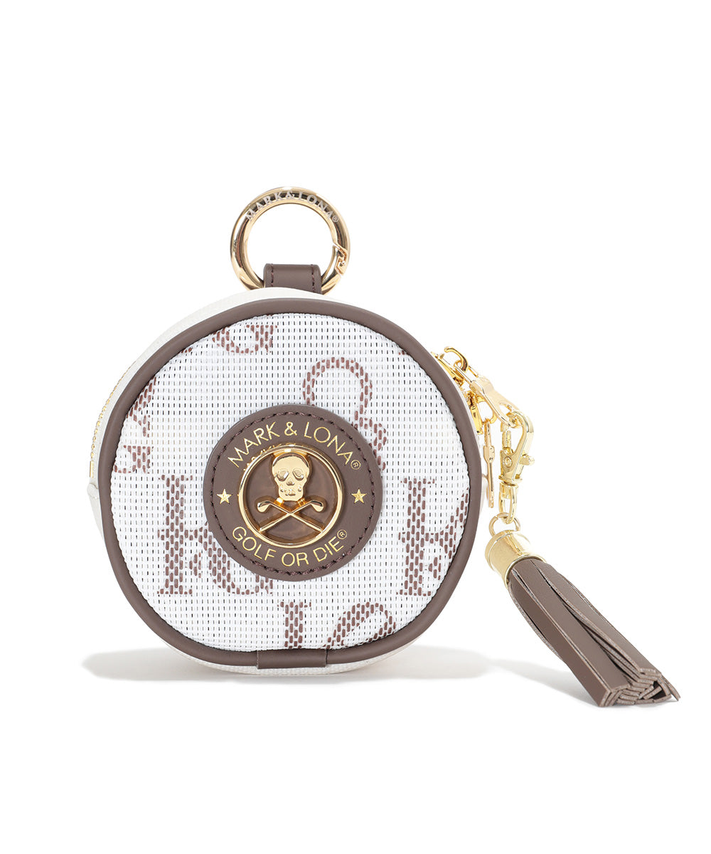 U GN GOLF X SKULL PATTERN SYNTHETIC LEATHER BALL POUCH LR2ZO34U