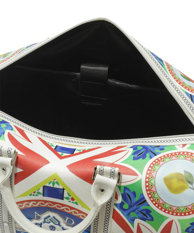 U GN CHAIN GRAPHIC SYNTHETIC LEATHER BOSTON BAG LR2ZU41U