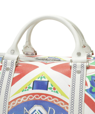 U GN CHAIN GRAPHIC SYNTHETIC LEATHER BOSTON BAG LR2ZU41U