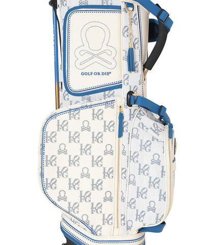 U GN GOLF X SKULL PATTERN SYNTHETIC LEATHER CADDIE BAG LR2ZC31U