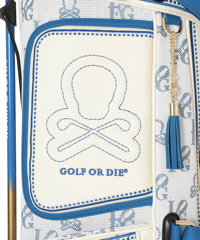 U GN GOLF X SKULL PATTERN SYNTHETIC LEATHER CADDIE BAG LR2ZC31U