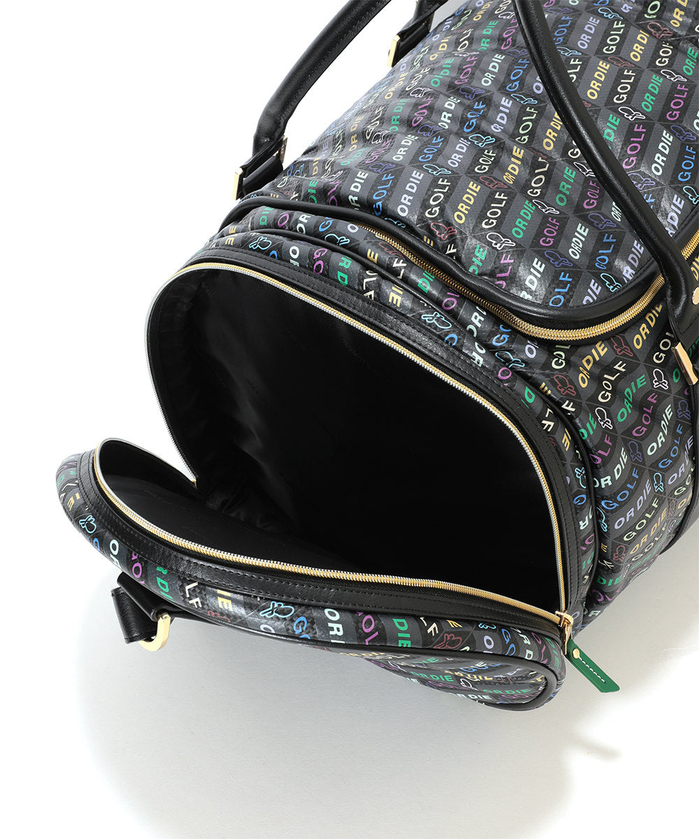 U GN BLOCK PATTERN BOSTON BAG LR3ZU21U