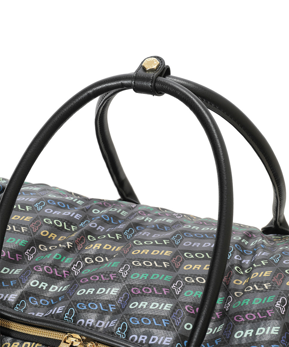 U GN BLOCK PATTERN BOSTON BAG LR3ZU21U