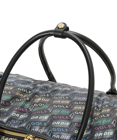 U GN BLOCK PATTERN BOSTON BAG LR3ZU21U