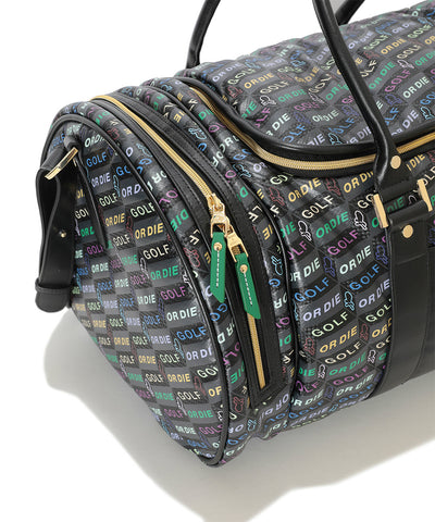 U GN BLOCK PATTERN BOSTON BAG LR3ZU21U