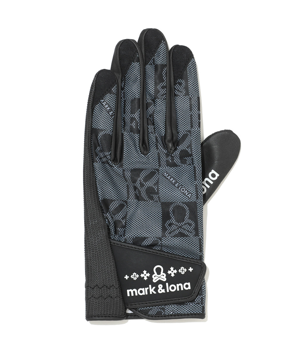 U GN SKULL & GOLF PATTERN GLOVE LR3YG01U