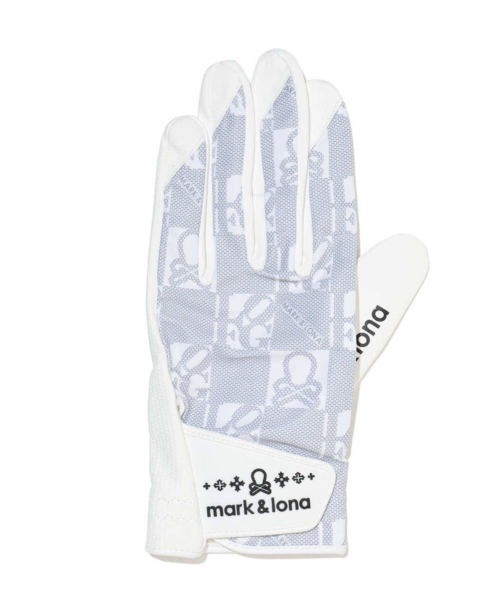 U GN SKULL & GOLF PATTERN GLOVE LR3YG01U