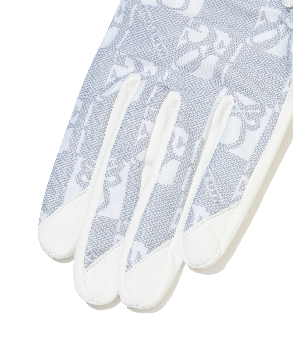 U GN SKULL & GOLF PATTERN GLOVE LR3YG01U
